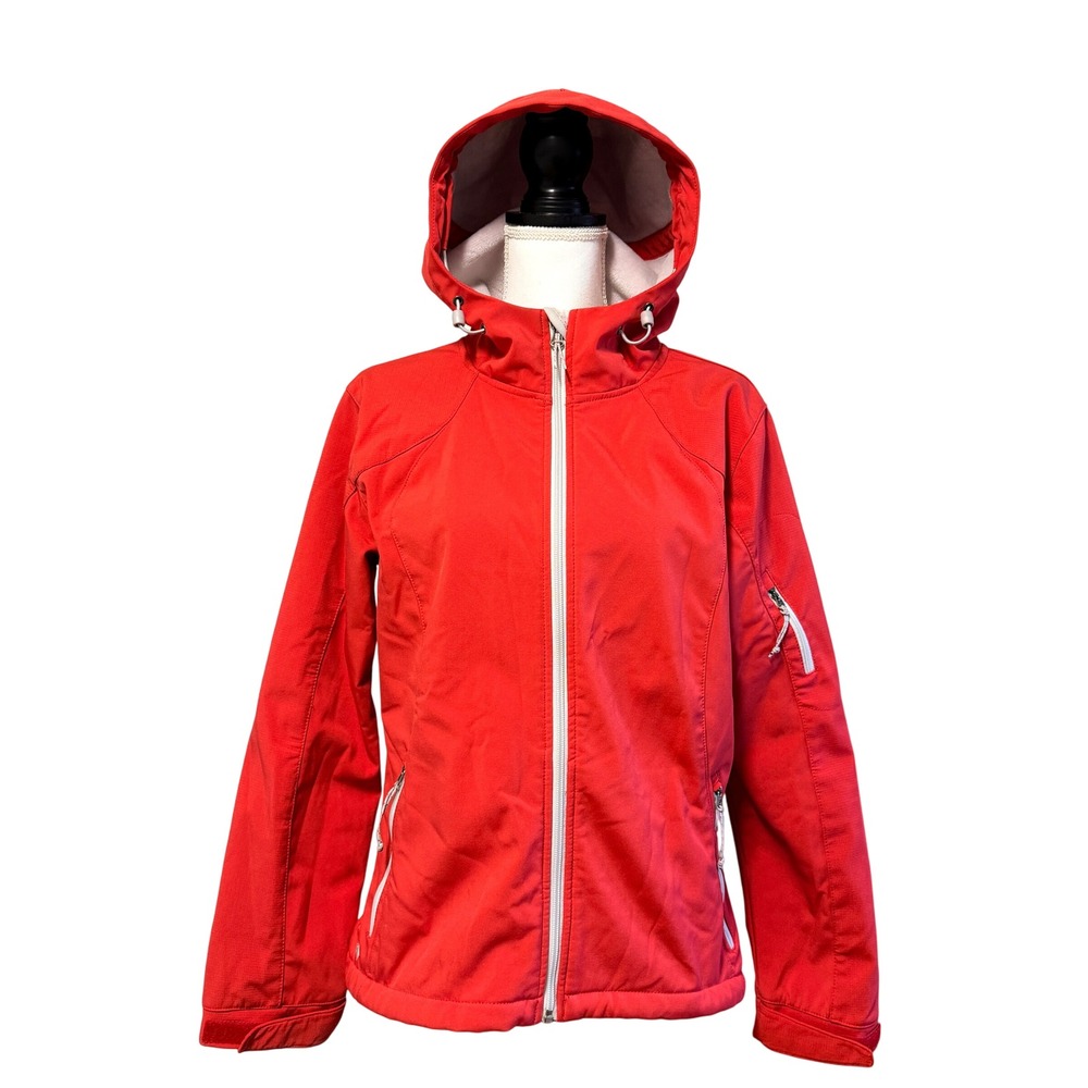 Black‎ Diamond Orange Red Double Diamond Hooded Softshell Jacket Women M